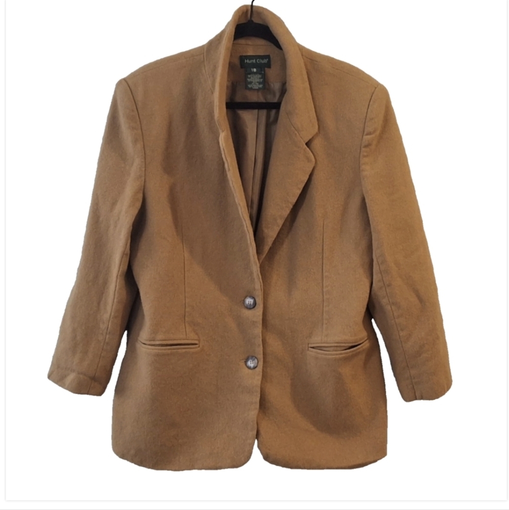 Hunt Club Wool Blazer Women’s 18 Camel Jacket Classy Corpcore Old Money Capsule